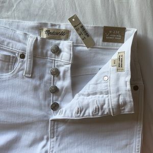 Madewell White 10” High-Rise Skinny Crop size: 23P